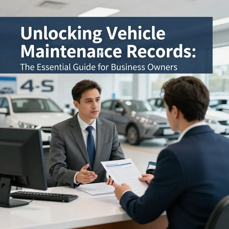 A user interacts with a third-party platform to access vehicle maintenance records conveniently via mobile.