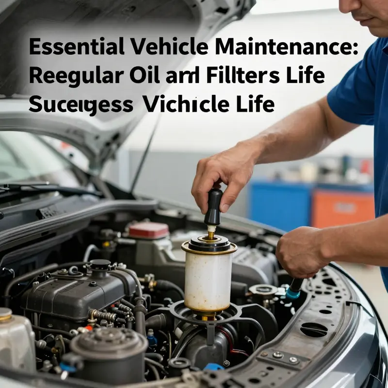 A mechanic performing an oil change, illustrating the importance of regular oil and filter changes.