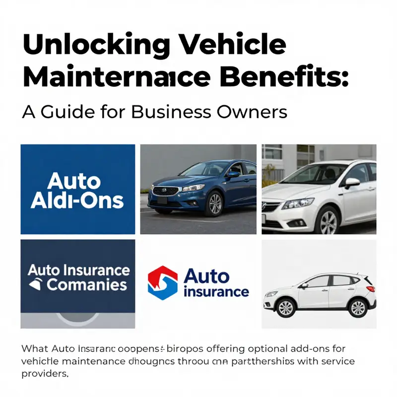 Overview of vehicle maintenance offerings within auto insurance.