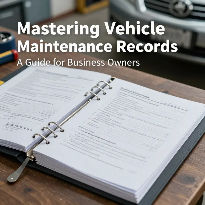 A business owner tracking vehicle maintenance using a dedicated app.