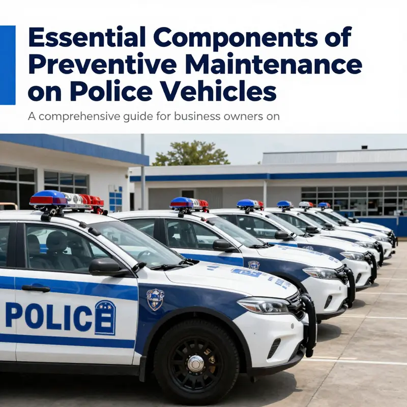 A line of police vehicles parked at a police station, showcasing their readiness for operational duties.