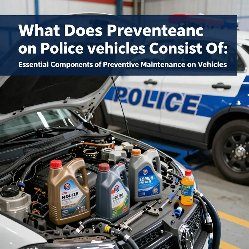 Fluid management is a critical component in maintaining the operational readiness of police vehicles.