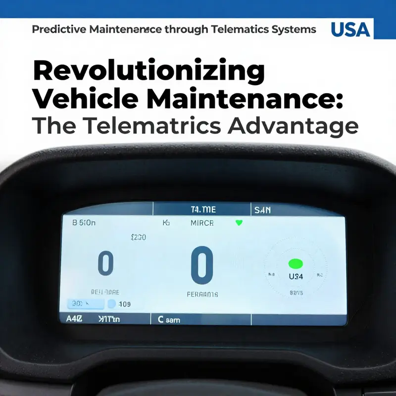 Real-time telematics dashboard indicating vehicle health and maintenance alerts.