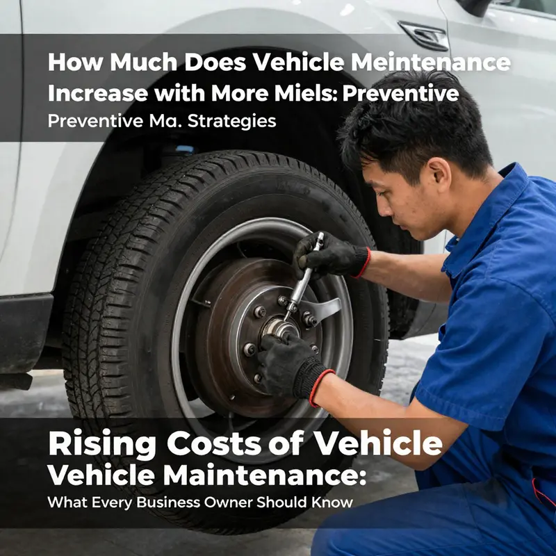 Graph showing the rising trend of vehicle maintenance costs related to mileage.