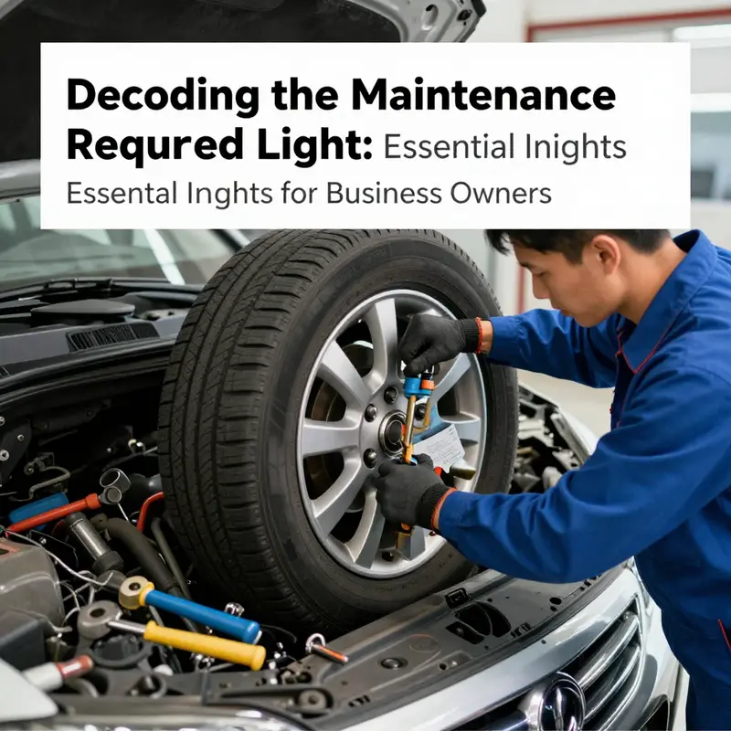 A clear view of the dashboard indicating the Maintenance Required light, emphasizing its role in vehicle upkeep.