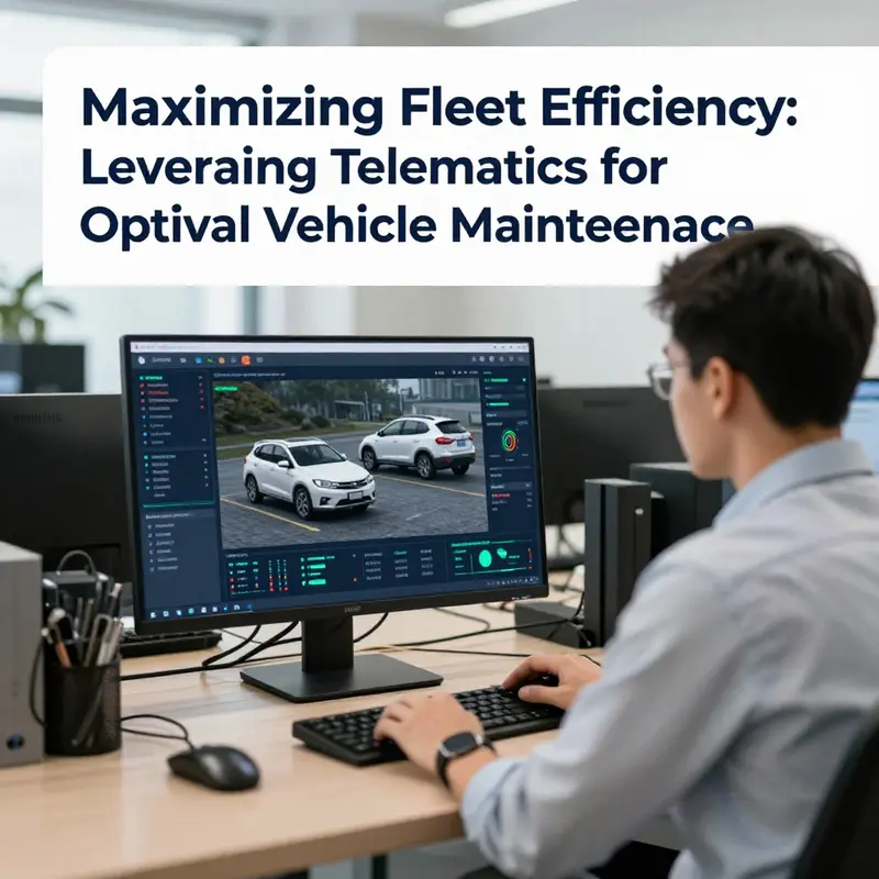 A fleet manager utilizes telematics to monitor vehicle health in real-time.