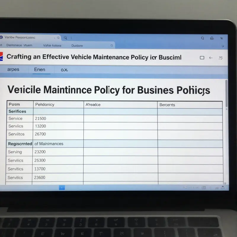 An owner’s manual serving as a foundation for a vehicle maintenance policy.