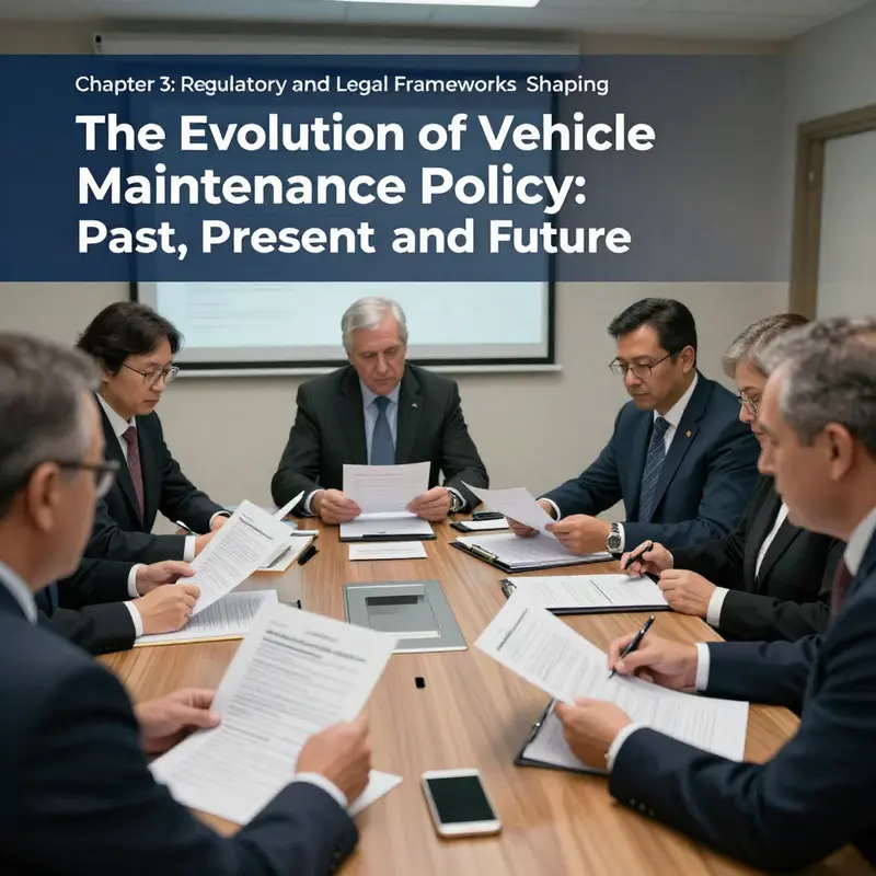 A timeline showcasing the evolution of vehicle maintenance policies from reactive repairs to proactive strategies.