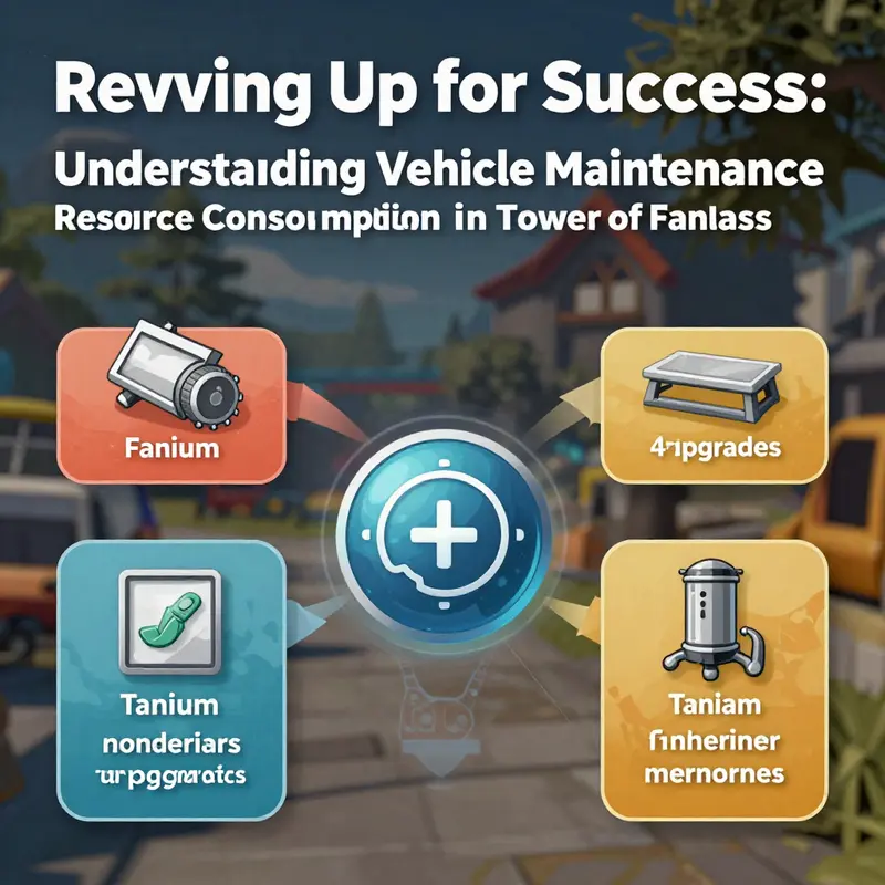 A visual representation of the vehicle parts upgrade interface in Tower of Fantasy.