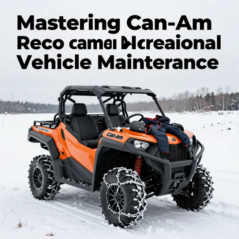 Routine maintenance being performed on a Can-Am ATV to ensure peak performance.