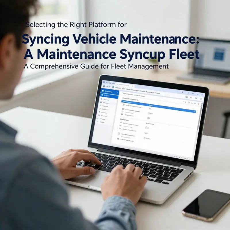 Business owner comparing fleet management software options to select the best platform.