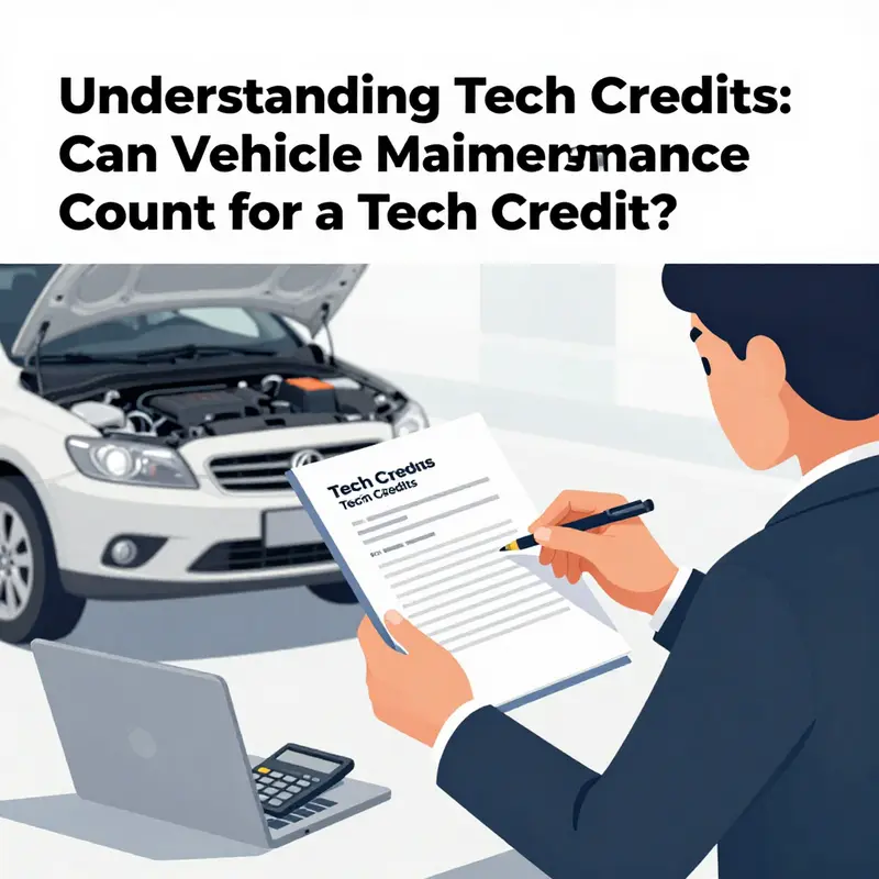 A business owner considers the eligibility of vehicle-related expenses for tech credits.