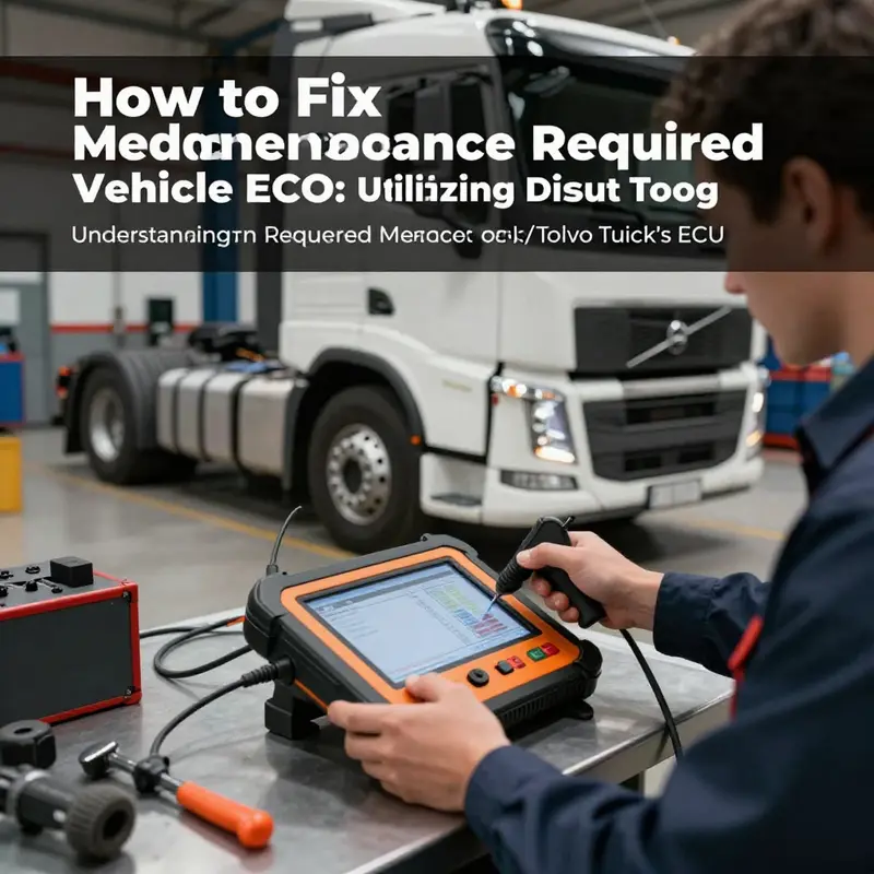 Example of the ‘Maintenance Required’ message on a Volvo Truck dashboard.