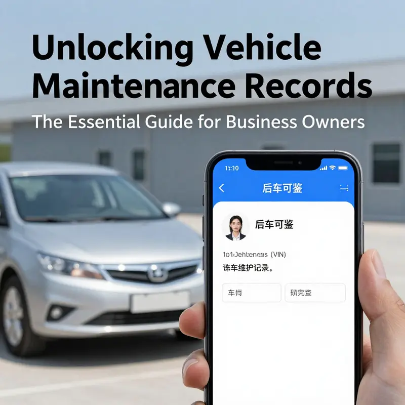 A user interacts with a third-party platform to access vehicle maintenance records conveniently via mobile.