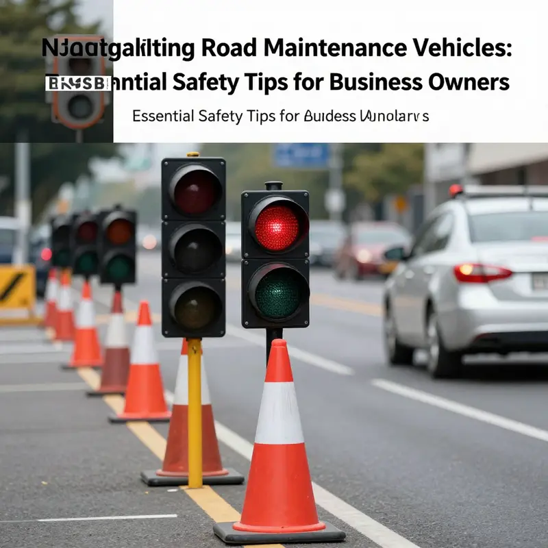 Road signs warning drivers of maintenance work ahead, highlighting the importance of awareness and caution.