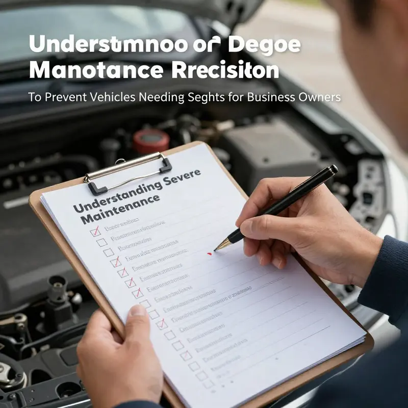 Mechanic assessing a vehicle for severe maintenance issues.