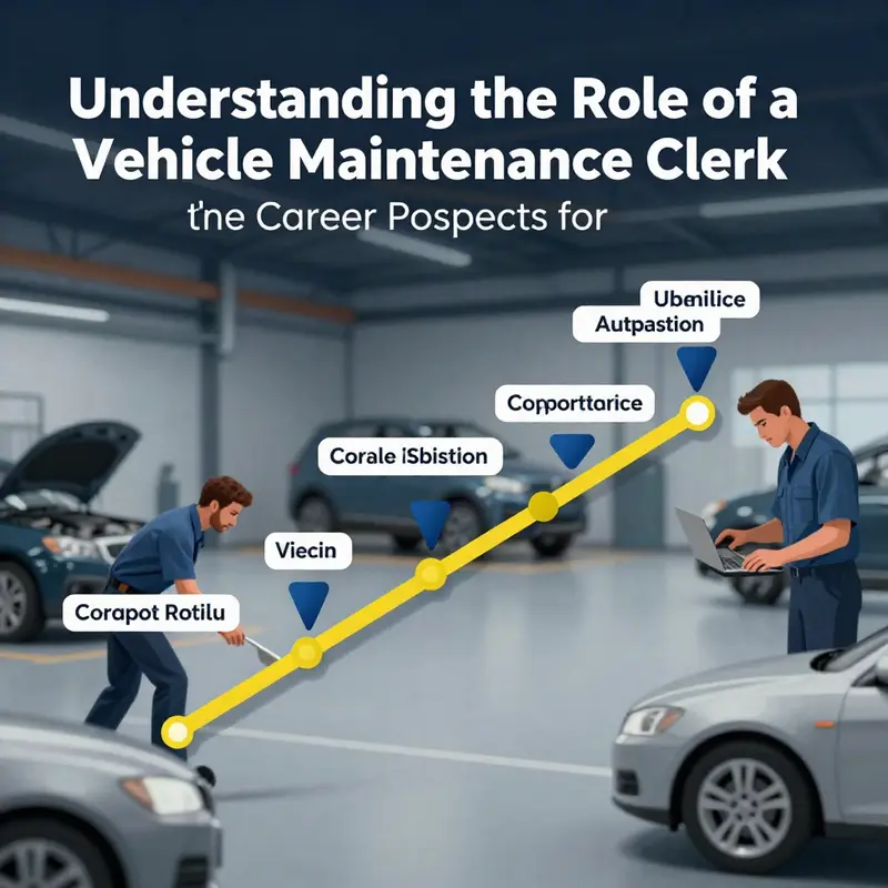 An illustration of a Vehicle Maintenance Clerk engaged in essential record-keeping tasks.