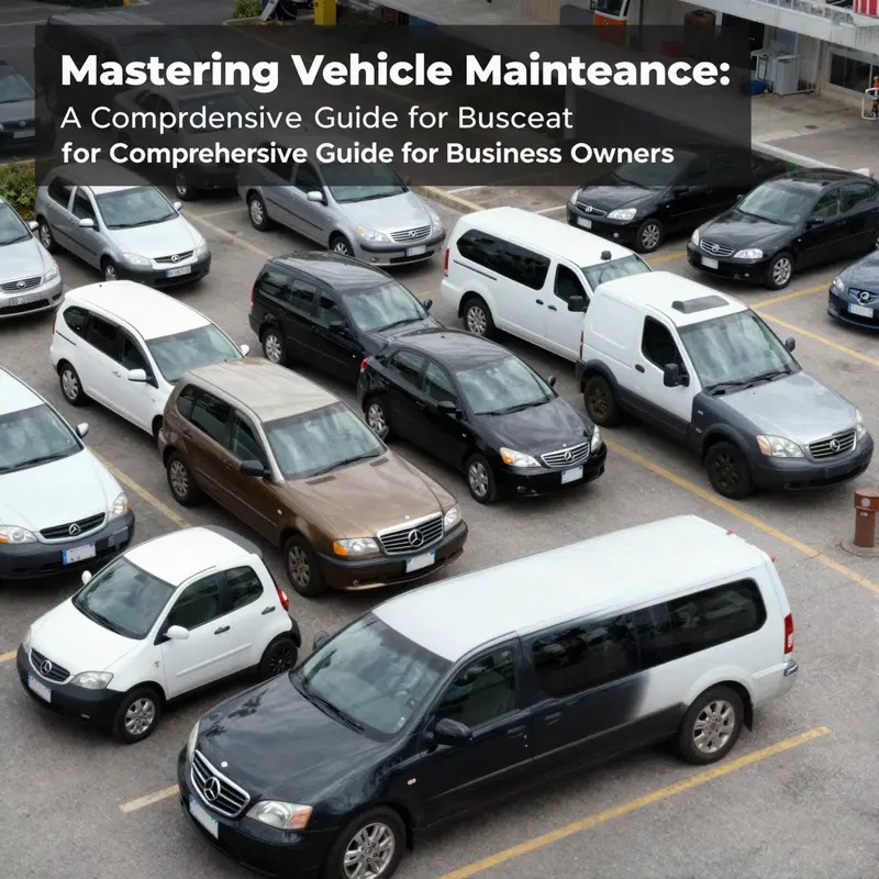 A diverse fleet of well-maintained business vehicles parked in a clean and organized lot.