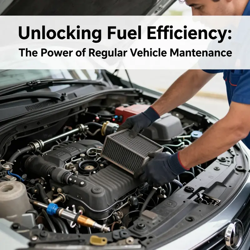 A mechanic conducting a detailed inspection to enhance fuel efficiency.