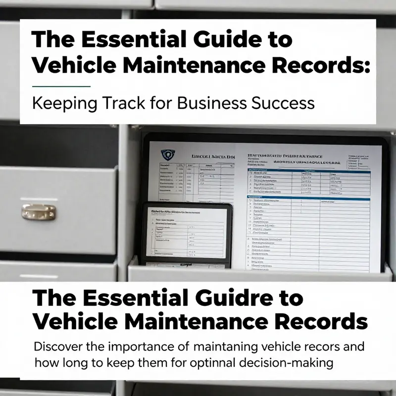 An organized filing system with both digital and paper vehicle maintenance records.