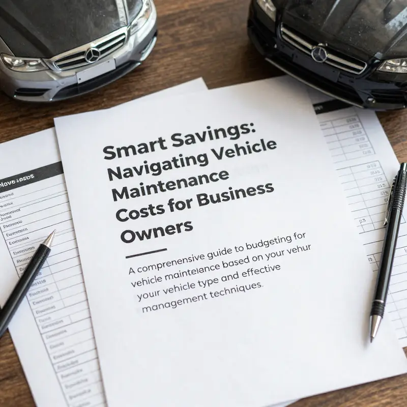 Professional workspace demonstrating strategic planning for vehicle maintenance management.