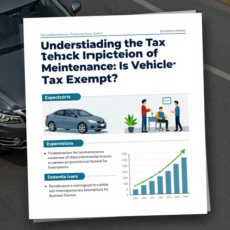 Understanding the tax implications associated with vehicle maintenance costs.