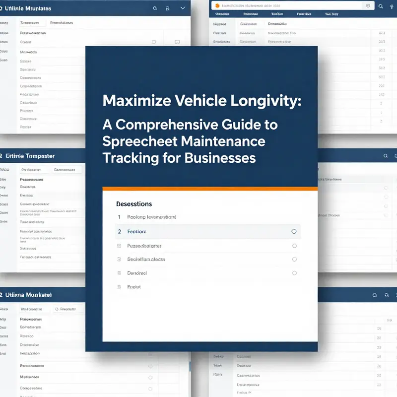 Illustration of a structured vehicle maintenance spreadsheet for effective tracking.
