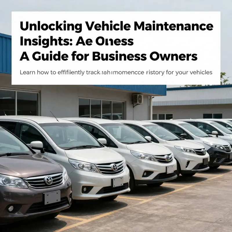 A fleet of vehicles parked in front of a business, indicating efficient vehicle management and maintenance.