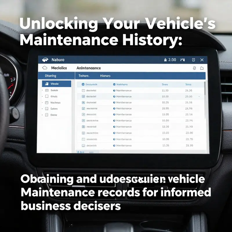 A clean dashboard displaying vehicle maintenance data, highlighting the importance of informed decisions for business owners.