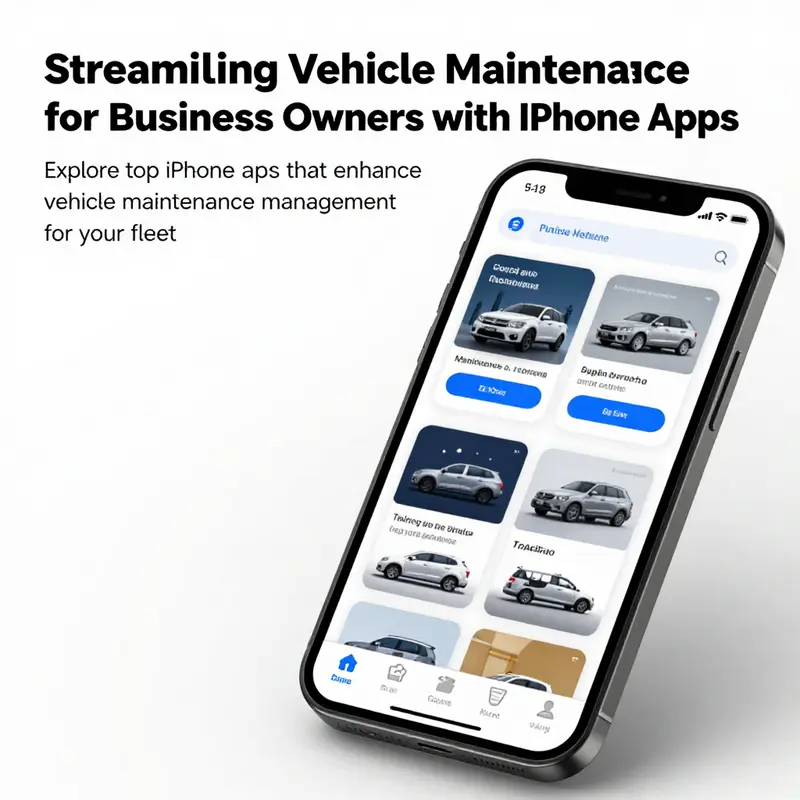 An iPhone showcasing various vehicle maintenance apps, representing technology integration in vehicle care.