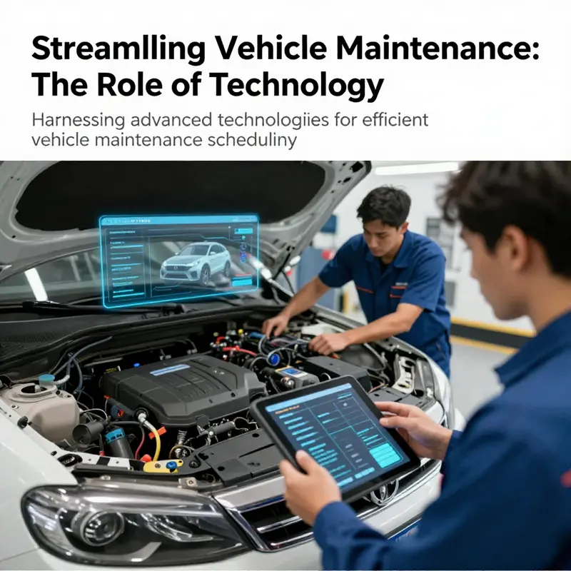 A mechanic using technology for vehicle maintenance, emphasizing modern practices.