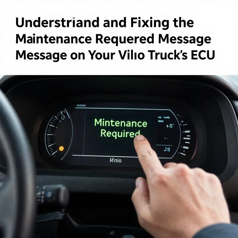 Example of the ‘Maintenance Required’ message on a Volvo Truck dashboard.