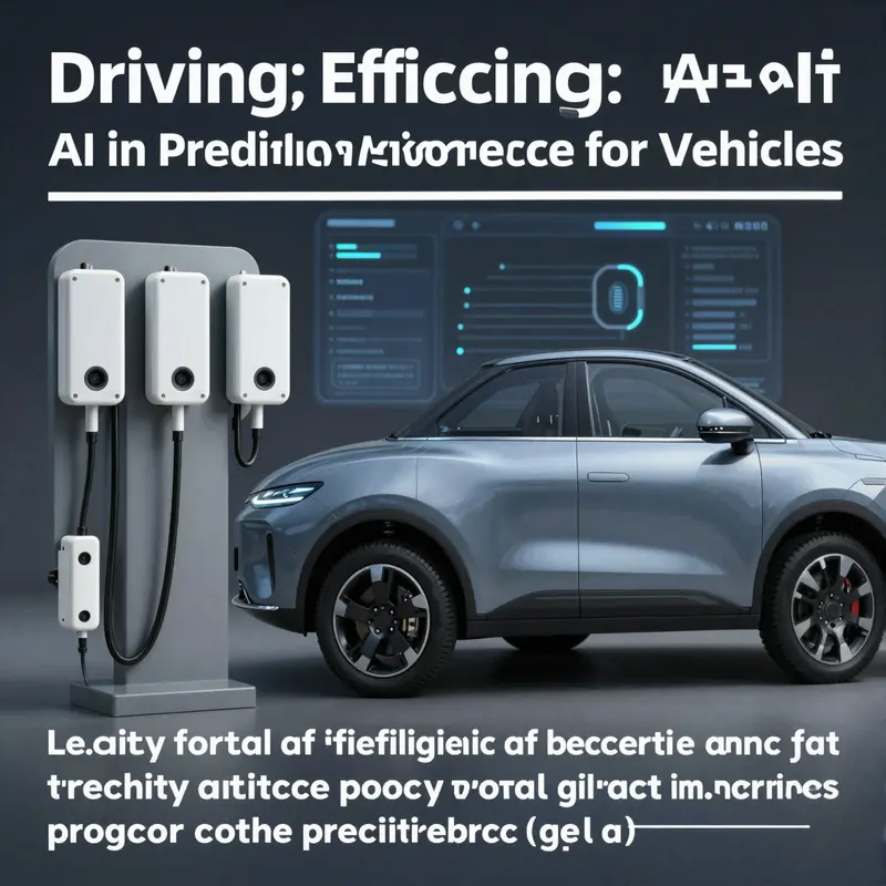 A vehicle equipped with sensors and AI-driven systems for predictive maintenance, illustrating technological advancements.