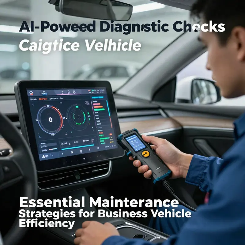 A mechanic performs AI-powered diagnostics on a vehicle, ensuring optimal performance through advanced technology.