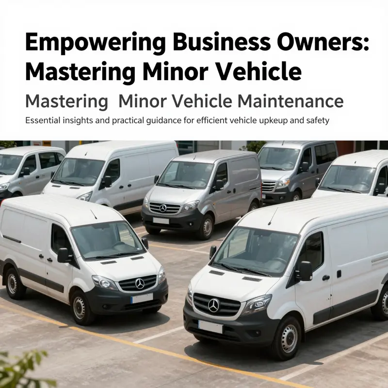 A fleet of business vehicles lined up, showcasing the variety and necessity of regular maintenance for effective business operations.