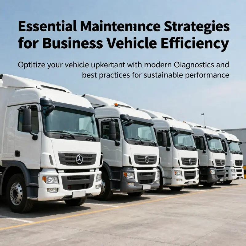 Modern fleet of business vehicles parked, ready for operational use, highlighting maintenance and care.