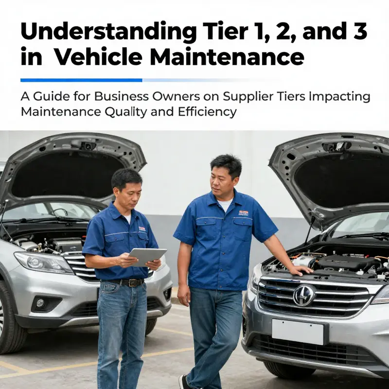 Image illustrating the collaborative efforts among Tier 1, Tier 2, and Tier 3 suppliers in the vehicle maintenance industry.