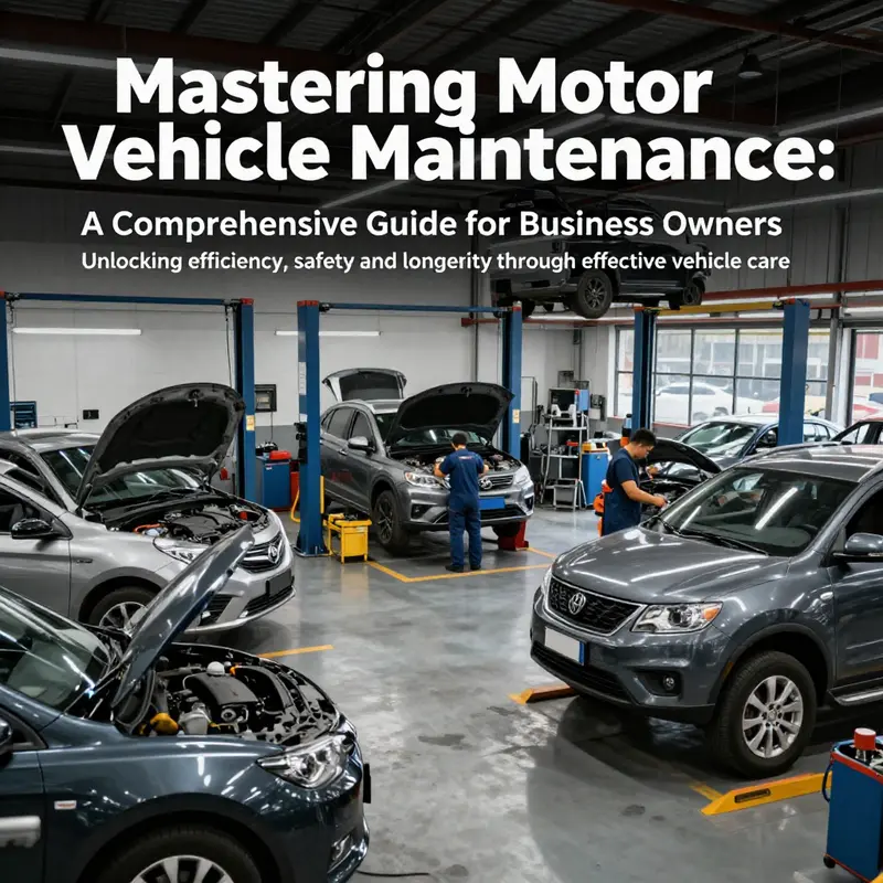 An auto shop showcasing diverse motor vehicle maintenance activities in a dynamic setting.