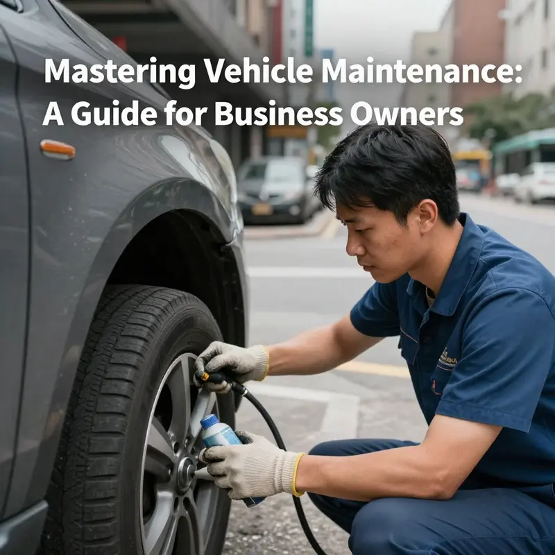 A business owner conducts daily maintenance checks, ensuring their vehicle is ready for the day.