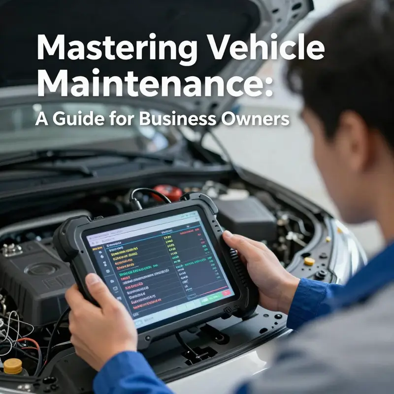 Technicians conduct preventive maintenance on a fleet vehicle, ensuring optimal performance.