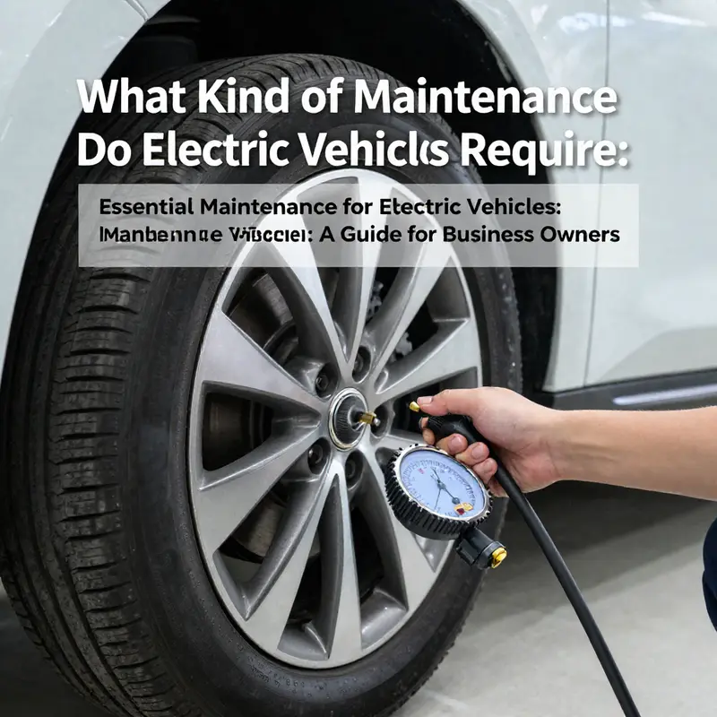 Inspecting tire pressure and tread wear ensures optimal performance in electric vehicles.