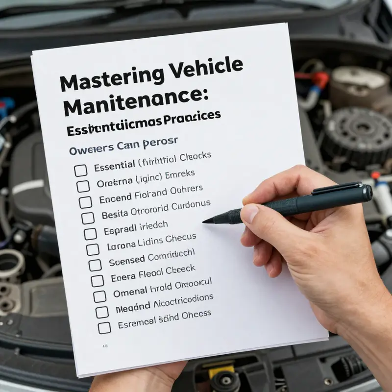 An overview of essential vehicle maintenance tasks that owners can perform.