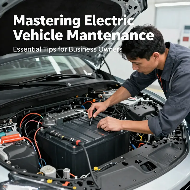 Technician performing routine maintenance on an electric vehicle’s battery pack.