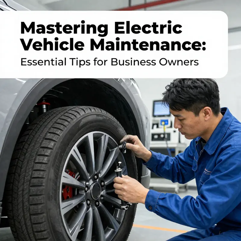 Technician performing routine maintenance on an electric vehicle’s battery pack.