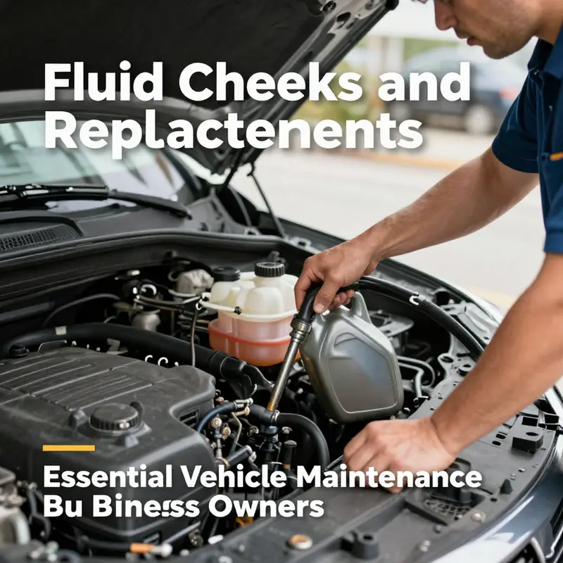 A technician inspects critical vehicle fluids to ensure optimal performance.