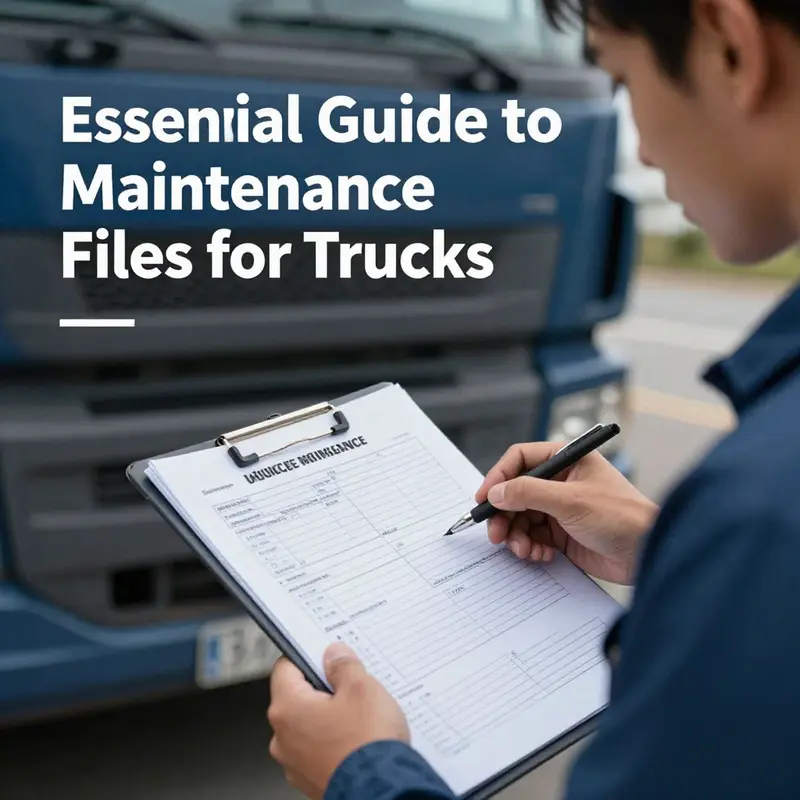 A variety of trucks that necessitate comprehensive maintenance records for operational safety.