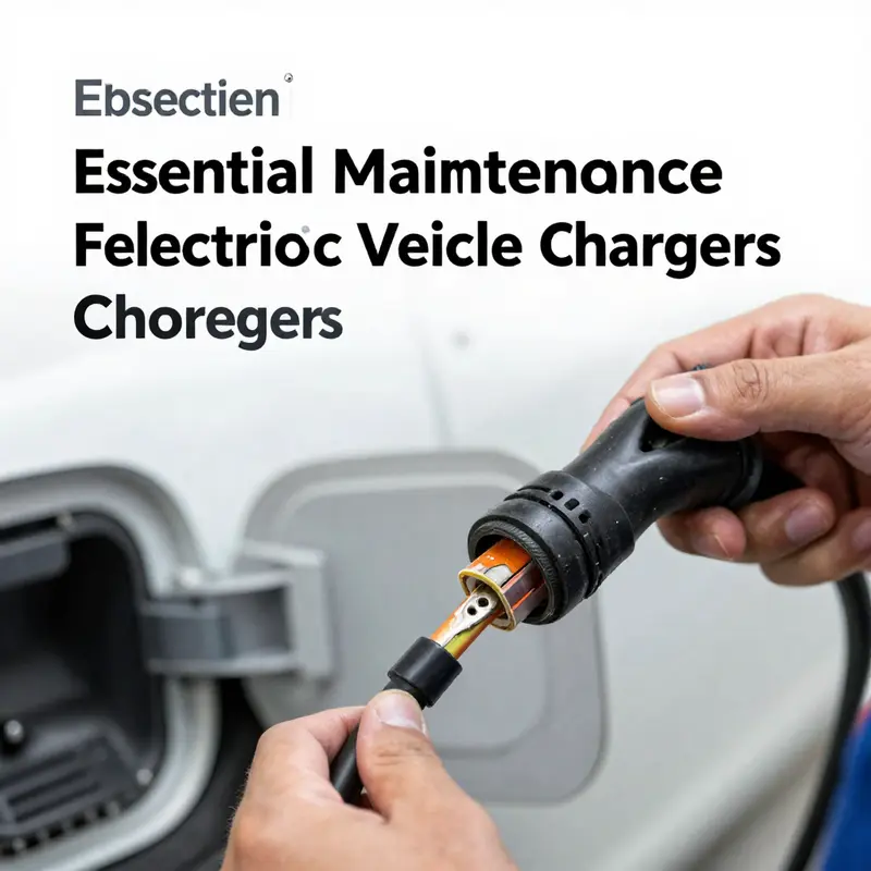 A technician regularly maintains an electric vehicle charger by cleaning its cooling fins to prevent overheating issues.