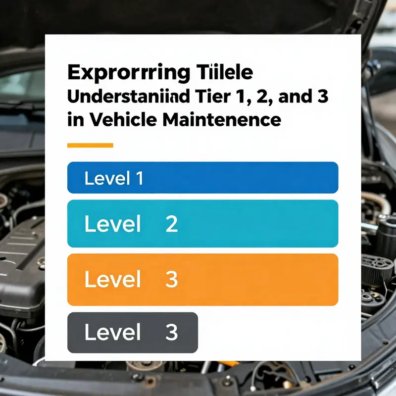 A visual representation of the tiered structure in vehicle maintenance supply chain.