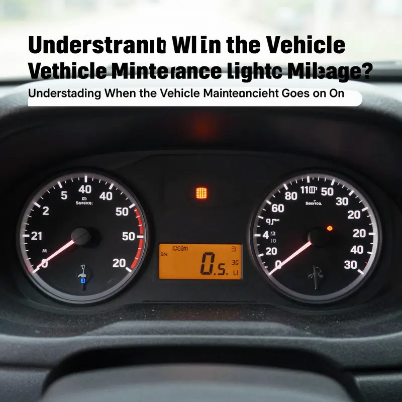 Vehicle dashboard indicating maintenance light triggered by high mileage.