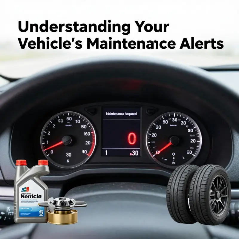 A clear view of a vehicle dashboard showcasing the Maintenance Required light.